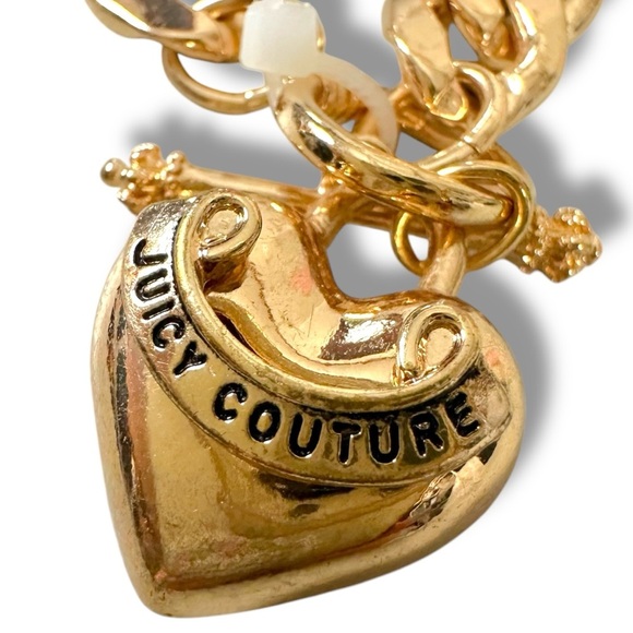 Juicy Couture Retro Y2K Chunky Heart Toggle Bracelet Gold NWT Urban Outfitters - Picture 9 of 11